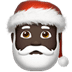 🎅🏿 Santa Claus: dark skin tone display on Apple